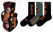 Buy Def Leppard Socks 3 Pack In Guitar Tin (One Size)