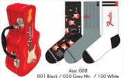 Buy Fender Socks 3 Pack In Guitar Tin (One Size)