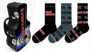 Buy Iron Maiden Socks 3 Pack In Guitar Tin (One Size)