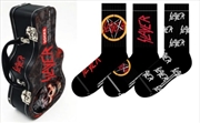 Buy Slayer Socks 3 Pack In Guitar Tin (One Size)