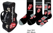 Buy The Rolling Stones Socks 3 Pack In Guitar Tin (One Size)