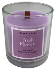 Buy Candle 210G Fresh Flower Wood Wick Clear Glass