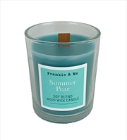 Buy Candle 110G Summer Pear Wood Wick Clear Glass