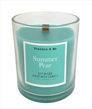 Buy Candle 210G Summer Pear Wood Wick Clear Glass