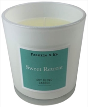 Buy Candle 210G Sweet Retreat Cut Wick White Glass