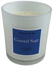 Buy Candle 210G Coastal Sage Cut Wick White Glass