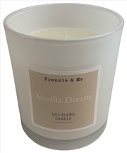 Buy Candle 210G Vanilla Cut Wick White Glass