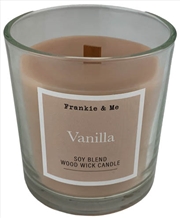 Buy Candle 210G Vanilla Wood Wick Glass