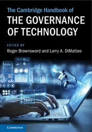 Buy The Cambridge Handbook Of The Governance Of Technology