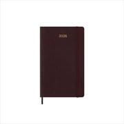 Buy Moleskine Precious & Ethical 2026 12-Month Weekly Large Hardcover Notebook In Box: Mamba Bordeaux