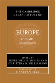 Buy The Cambridge Urban History Of Europe: Volume 1, Ancient Europe