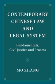 Buy Contemporary Chinese Law And Legal System : Fundamentals, Civil Justice And Process