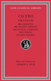 Buy Pro Quinctio. Pro Roscio Amerino. Pro Roscio Comoedo. Pro Tullio. De Lege Agraria