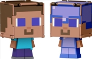 Buy Mattel - Minecraft Flippin' Figs Steve and Enchanted Armor Steve, 2-in-1