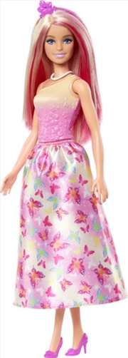 Buy Mattel - Barbie Royal Doll with Pink and Blonde Hair, Butterfly-Print Skirt