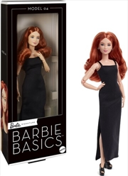 Buy Mattel Collectible - Barbie Basics Collectible Doll, Model 04 With Red Curly Hair, Black Dress & Pla