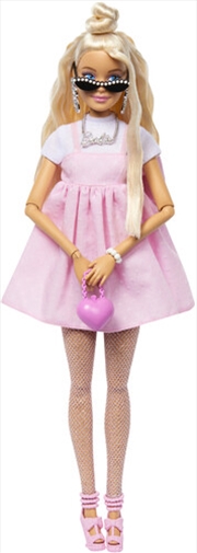Buy Mattel - Barbie Deluxe Style with Blond Hair in Top Knot, Pink Pastel Dress with Oversized Bow and A