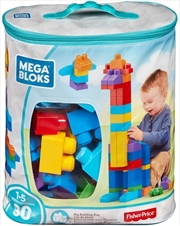 Buy MEGA BLOKS - Big Building Bag Blue, 80 Piece Toddler Buiding Toy Set