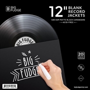 Buy Big Fudge BFRJ-B-12x20US 12-inch Vinyl LP Record Blank Jackets 20 Pack Matte Black