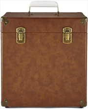 Buy GPO Retro SWB18BRO 12" Vinyl Record Case 35 Count Capacity with Removable Lid - Brown