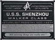 Buy Star-Trek Discovery Ships Shenzhou Plaque