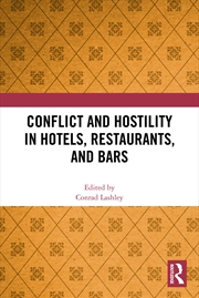 Buy Conflict and Hostility in Hotels, Restaurants, and Bars