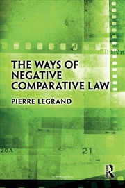 Buy The Ways Of Negative Comparative Law