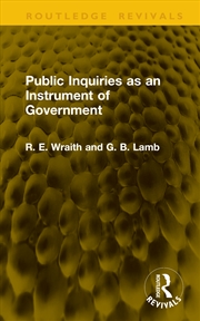 Buy Public Inquiries As An Instrument Of Government
