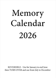 Buy Memory Calendar - 2026