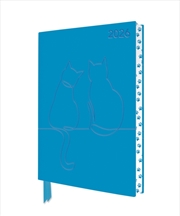 Buy Two Happy Cats 2026 Artisan Art Vegan Leather Diary Planner - Page To View With Notes