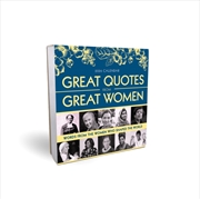 Buy 2026 Great Quotes From Great Women Boxed Calendar : Words From The Women Who Shaped The World