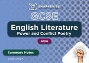 Buy Snaprevise Gcse Aqa English Literature: Power And Conflict Poetry