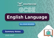 Buy Snaprevise Gcse English Language Summary Notes