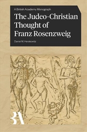 Buy The Judeo-Christian Thought Of Franz Rosenzweig