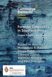 Buy Forensic Linguistics In Southern Africa : Origins, Progress, And Prospects