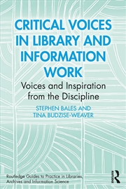 Buy Critical Voices In Library And