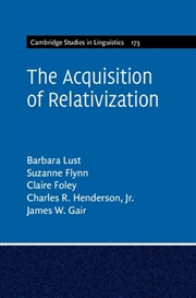 Buy The Acquisition Of Relativization