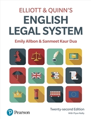 Buy Elliott & Quinns English Legal System