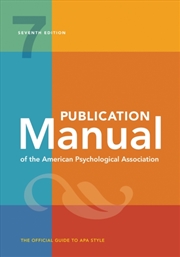 Buy Publication Manual Of The American Psych