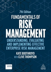 Buy Fundamentals Of Risk Management
