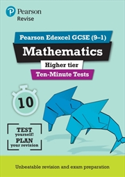Buy Pearson Revise Edexcel Gcse Maths (Higher) Ten-Minute Tests - 2025 And 2026 Exams
