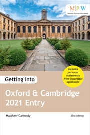 Buy Getting Into Oxford And Cambridge 2021 Entry