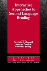 Buy Interactive Approaches To Second Language Reading