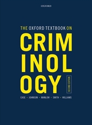 Buy The Oxford Textbook On Criminology