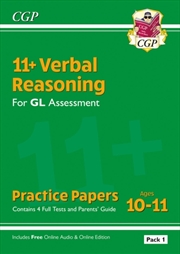 Buy 11+ Gl Verbal Reasoning Practice Papers: Ages 10-11 - Pack 1 (With Parents' Guide & Online Ed)