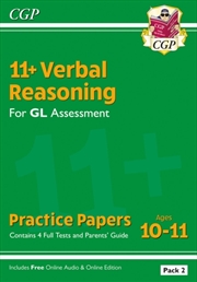 Buy 11+ Gl Verbal Reasoning Practice Papers: Ages 10-11 - Pack 2 (With Parents' Guide & Online Ed)