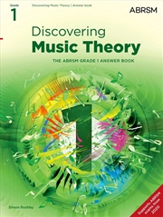 Buy Discovering Music Theory, The Abrsm Grade 1 Answer Book