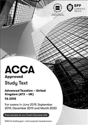Buy Acca Advanced Taxation Fa2018 : Study Text
