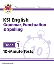 Buy Ks1 Year 1 English 10-Minute Tests: Grammar, Punctuation & Spelling