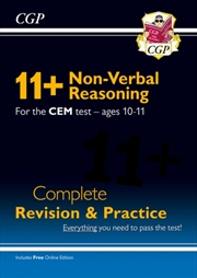 Buy 11+ Cem Non-Verbal Reasoning Complete Revision And Practice - Ages 10-11 (With Online Edition)